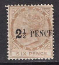 M21934 Trinidad & Tobago-Tobago 1883 SG13 - 2 1/2d on 6d stone.