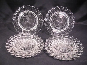 Fostoria American Salad Plates 8" Large Center Group of 6 - Picture 1 of 12
