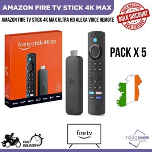 Amazon Fire 4K Max Ultra HD Tv Stick With Alexa Voice Remote Streamer Pack Of 5 - Afbeelding 1 van 6