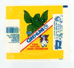 GREMLINS Topps Set of 2 Empty Gum Trading Card Wrappers 1984 Stripe 1st Movie - Picture 1 of 18