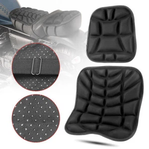 Universal Motorcycle Seat Air Pad Gel Cushion Cover Relief Pressure Front+Rear - Foto 1 di 8