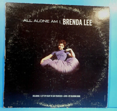 BRENDA LEE ALL ALONE AM I  LP 1963 MONOORIGINAL PRESS  NICE CONDITION VG/VG!!D - Image 1 of 4