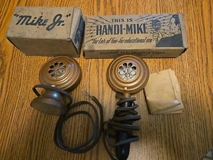 NEW Vintage Handi-Mike,Sonata Elec. Corp,Microphone AND Mike Jr - Zdjęcie 1 z 1