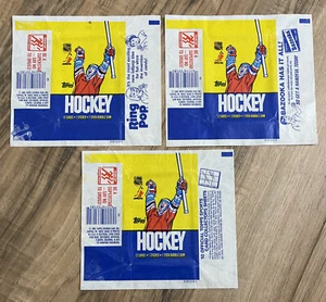 1985 TOPPS HOCKEY CARD WAX PACK WRAPPER - MARIO LEMIEUX ROOKIE - SET OF THREE - Picture 1 of 1