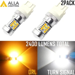 Alla Lighting 3157 Super Bright YellowTurn Signal| White DRL Running Light Bulb - Picture 1 of 12