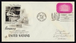UN #33 3c U.N.E.S.C.O., Art Craft FDC **ANY 5=FREE SHIPPING** - Picture 1 of 1