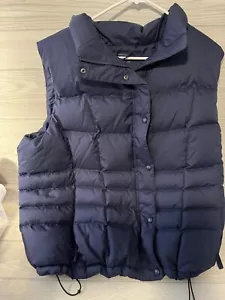 LL Bean Downtek Down Puffer Vest Jacket Womens 3X Reg Size Black Full Zip - Picture 1 of 12