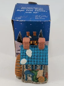 Vintage 1995 Weihnachtsdorf Home Town America Collection Porzellan Getreidemühle - Bild 1 von 16