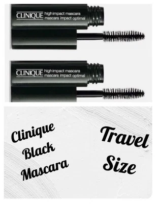Lot of 2 New Clinique High Impact 01 Black Mascara Travel Size ~ Fast Ship - Image 1 of 2