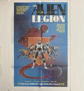 Epic Comics THE ALIEN LEGION Comic Book POSTER Sci fi 1983 Carl Potts 22x34” - Picture 1 of 5