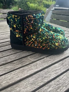 UGG Classic 8 Short Women's Stellar Sequin Boots Authentic Sparkle - Picture 1 of 14