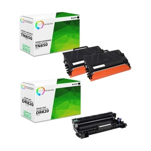 3Pk TCT Compatible TN850 & DR820 For Brother DCP-L5500DN MFC-5700DW Drum & Toner - Picture 1 of 6