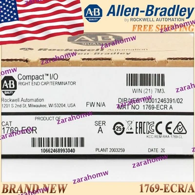 New AB 1769-ECR/A CompactLogix Right End Cap Free Ship US Same Day 1769ECR serA - Image 1 of 4