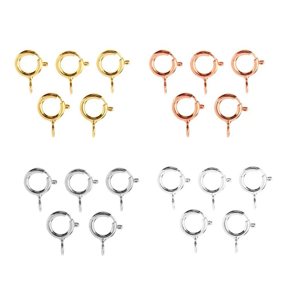 5er Pack 925 Sterling Silber Federring Verschluss Armband Halskette Kette - Bild 1 von 1