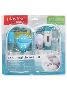 Playtex 6pc Healthcare Kit with Carrying Case Blue Thermometer Baby Gift New - Picture 1 of 1