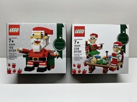 LEGO Holiday  Santa Claus 40206  and Christmas Elves 40205 Brand New / Sealed