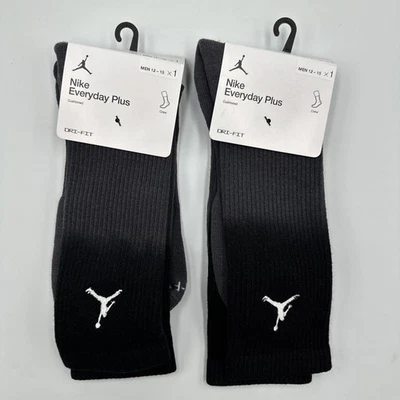 Meias Jordan Everyday Plus Crew - Preto/Antracite - Extra Grande (Masculino 12-15) **2 PARES** - Imagem 1 de 4