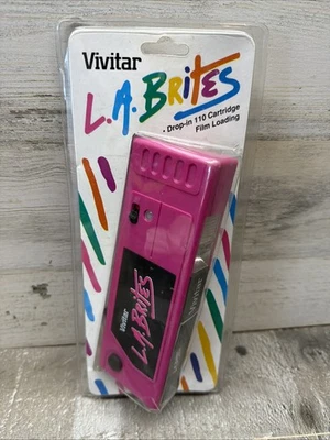 Vintage Vivitar L.A. Brites 110 Film Camera Sealed 1991 Retro Vintage Pink - Image 1 of 4