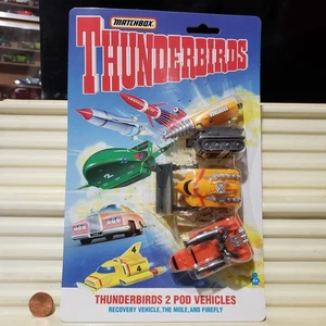Matchbox 1992 THUNDERBIRDS 2 Three Pod Vehicles New Mint on C9 Mint Card - Picture 1 of 2