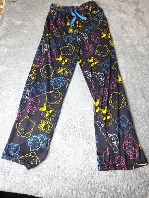 Hello Kitty Womens Black  Pajama Pants  Elastic Waist Relaxed Loungewear Small - Image 1 of 4