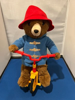 Paddington Bear Plush Toy Riding a Musical Bicycle Bike 35 cm *Tested & Working* - Image 1 of 4