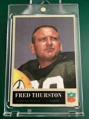 1965 Phil Gum Style Fred Fuzzy Thurston Green Bay Packers Variation in One Touch - Image 1 of 4