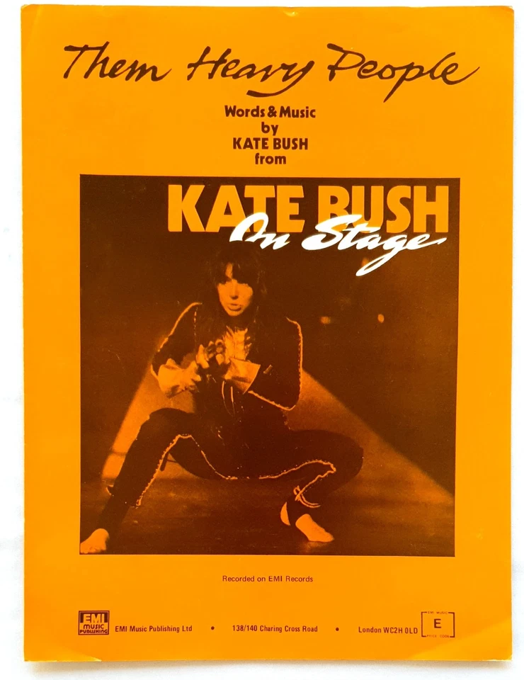 Kate Bush - Them Heavy People 1978 Original UK Sheet Music - Very Scarce! - Image 1 of 1