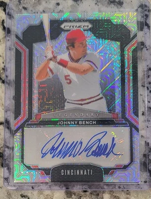 Johnny Bench 2025 Prizm Auto #5/25 Jersey Number - Image 1 of 3