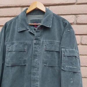 Vintage Quicksilver Jacke Herren Größe XL Cord grau Skate Surf 90s Y2K - Bild 1 von 10