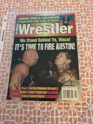 Vince McMahon & Stone Cold Steve Austin Magazine Cover (w/ JSA) Letter - Image 1 of 2