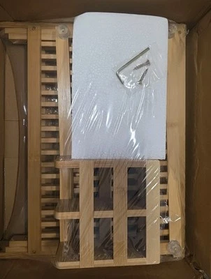 Деревянная сушилка для тарелок 2-уровневая складная стойка для тарелок бамбуковая сушилка для тарелок - Изображение 1 из 2