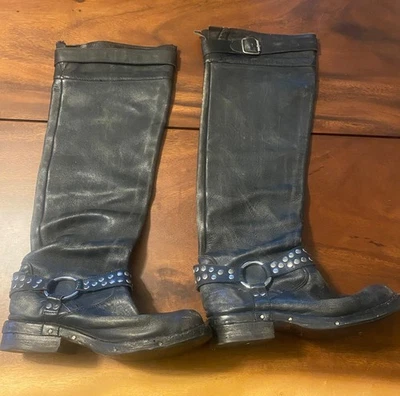 Free People Jeffrey Campbell Knee High Boots Studded Size 9 Vintage - Image 1 of 4