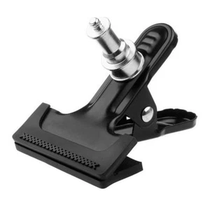 Strong Metal Clamp Clip Holder 1/4" Screw for Light Stand Reflector Camera Flash - Picture 1 of 12