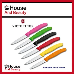6 x Victorinox cuchillo de pelar de 8 cm hoja recta puntiaguda, clásico, hecho en Suiza - Imagen 1 de 8