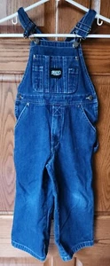Youth Boys Sz 4 Classic KEY Brand Denim Overalls Carpenter Jeans 100% Cotton - Picture 1 of 3