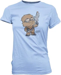 Camiseta para mujer súper linda: Star Wars - Chewie orgullosa de pie, azul claro - Imagen 1 de 2