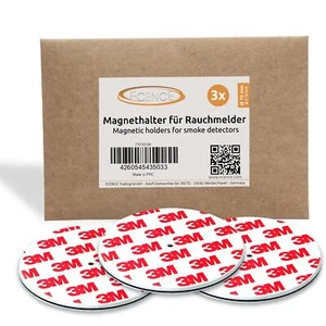3x Magnethalterung 70mm für Rauchmelder Feuermelder Magnet-Befestigung - Bild 1 von 7