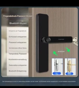 Elektronisches Fingerabdruck Türschloss BLE APP Fingerprint Türöffner Schloss - Bild 1 von 7