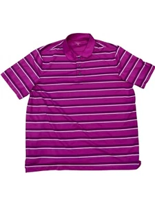 Croft and Barrow Men’s Striped Performance Polo Size XL Purple - Picture 1 of 5