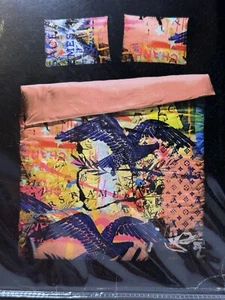 Shane Bowden 3 Pc Queen Duvet Cover & Pillow Cover 100% Cotton Rare New - Picture 1 of 4