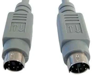 Grey 4 Meter PS/2 Keyboard / Mouse Cable (6-Pin DIN Male - 6-Pin DIN Male) - Picture 1 of 1