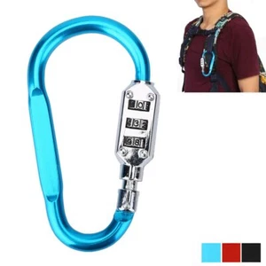 Locking Carabiner Combination Clip D Ring Aluminum Hook Luggage Outdoor Camping - Picture 1 of 1