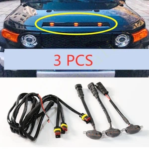 3X For Toyota FJ Cruiser 2007-2014 Car Hood LED Light Raptor Style Grill Cover - Picture 1 of 3