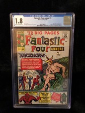 Fantastic Four Annual #1 CGC 1.8 Origin of the Sub-Mariner/Spider-Man appearance