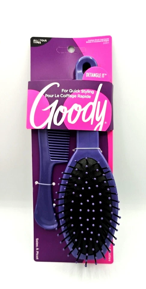 Goody Clásico Cojín Cepillo y Bolsillo Peine Bola Punta Cerdas ELIGE COLOR Foto 1 de 1