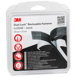 3M SJ354B System Of Fixing Removable 3M™ Dual-Lock, Black, 25 MM X 2.5 M - Bild 1 von 2