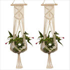 2x hanging basket flower basket macrame plant hanger inner holder cotton for ver