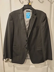 Marc Ecko Men's Black Pinstripe Single Breasted Stretch Blazer Size 40 R - Picture 1 of 14