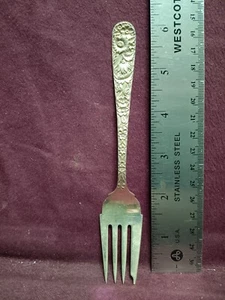 Sterling S KIRK & SON REPOUSSE SALAD FORK 6 3/8" 32-33 grams NO MONOGRAM - Picture 1 of 4