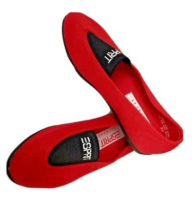 Esprit Fudge Niños Zapatos Sin Cordones de Lona Talla EURO 33 US 2 Rojo - Nuevos Foto 1 de 4